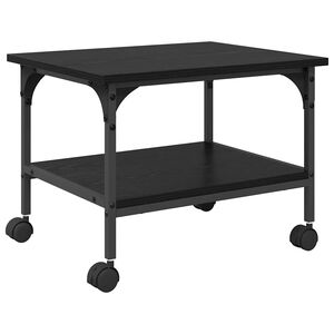 vidaXL Printerstand Sort eg 50 x 40 x 38 cm Konstrueret tr&aelig;
