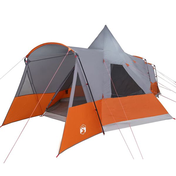 vidaXL Teepee Telt med tag Gr&aring; og orange 720 x 465 x 295 cm