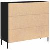vidaXL Sideboard Sort eg 90 x 34 x 80 cm Konstrueret tr&aelig;