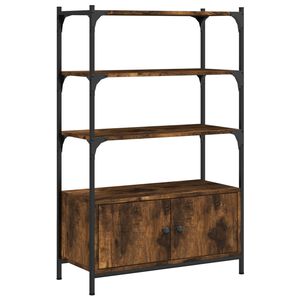 vidaXL bogreol med 3 hylder 70x30x109,5 cm konstrueret tr&aelig; r&oslash;get eg