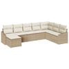vidaXL Sofa S&aelig;t med pude 8 pcs Beige polyrattan