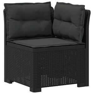 vidaXL 1-personers Havem&oslash;belsofa med Pudefyld Rattan Look PP Antracit