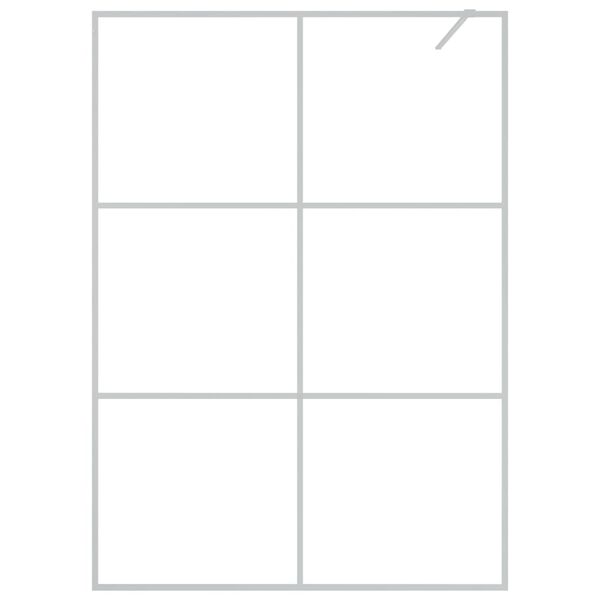 vidaXL brusev&aelig;g 140x195 cm klart sikkerhedsglas s&oslash;lvfarvet