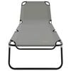 vidaXL Foldestol 1-person Grå 56 x 189 x 87cm Stof
