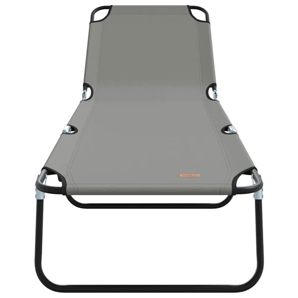 vidaXL Foldestol 1-person Grå 56 x 189 x 87cm Stof