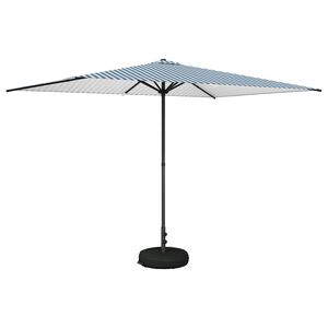 vidaXL Haveparasol med base 200 x 300 cm Polyester Rektangul&aelig;r