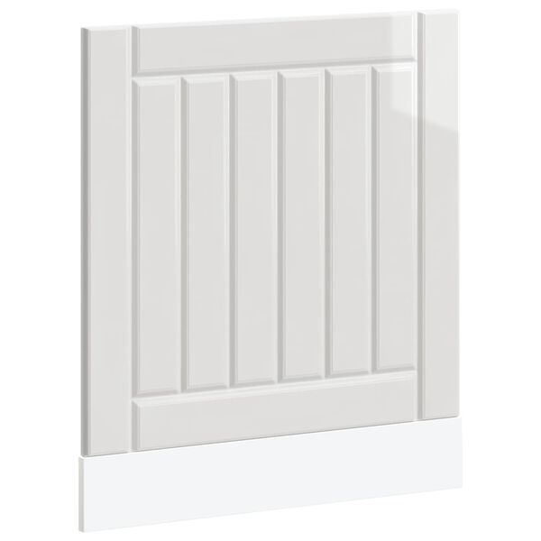 vidaXL opvaskemaskinepanel Lucca konstrueret tr&aelig; hvid h&oslash;jglans