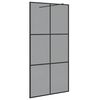 vidaXL Walk-in brusev&aelig;g Sort 100 x 195 cm h&aelig;rdet glas
