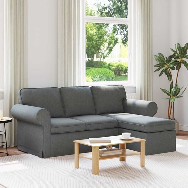 vidaXL Sofa M&oslash;rkegr&aring;