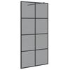 vidaXL Walk-in brusev&aelig;g Sort 100 x 195 cm h&aelig;rdet glas