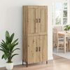 vidaXL Highboard 2 pcs Artisan Egetr&aelig; Konstrueret tr&aelig;