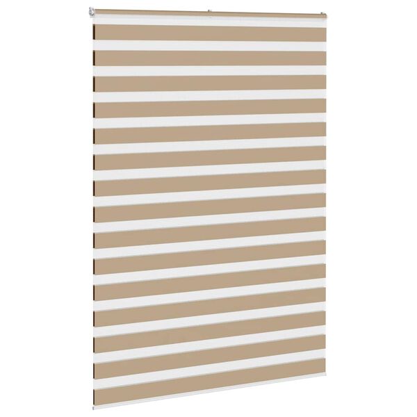 vidaXL zebragardin sandbrun 165x200 cm stofbredde 160,9 cm polyester