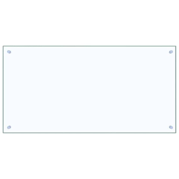 vidaXL K&oslash;kken bagv&aelig;g 2 pcs Transparent 100 x 50 cm h&aelig;rdet glas