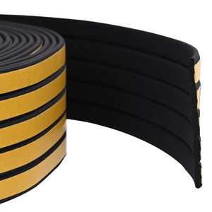 vidaXL Selvklebende vindues t&aelig;tningsb&aring;nd Sort 8 x 2 mm 12 m EPDM-skum