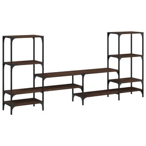vidaXL tv-bord 206,5x28,5x95 cm konstrueret tr&aelig; brun egetr&aelig;sfarve
