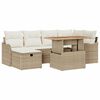 vidaXL Havesofa S&aelig;t 7 stk. Beige polyrattan