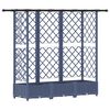 vidaXL H&aelig;vet Bed med Trellis og Tag Gr&aring; 164 x 40 x 121 cm PP