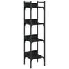 vidaXL bogreol med 4 hylder 35x30x138,5 cm konstrueret tr&aelig; sort