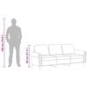 vidaXL 3-personers sofa 180 cm fl&oslash;jl cremefarvet