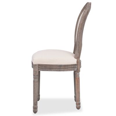 vidaXL spisebordsstole 4 stk. stof cremefarvet