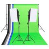 vidaXL fotolamper med baggrunde og softboxes