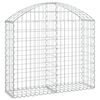 vidaXL buet gabionkurv 100x30x80/100 cm galvaniseret jern
