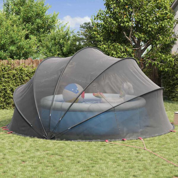 vidaXL Pool Dome Sort 500 x 500 x 236 cm