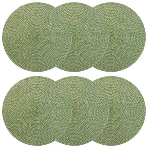 vidaXL Jute d&aelig;kkeservietter 6 stk. Olivengr&oslash;n 100% Tossa Jute