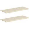 vidaXL Vindueskarme 2 stk. Hvid 110 x 40 x 2 cm Massivt Eg Tr&aelig;
