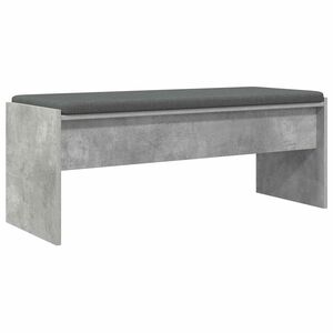 vidaXL Hallb&aelig;nk med pude Beton Gr&aring; 103 x 38 x 40 cm