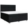 vidaXL kontinentalseng med madras 200x200 cm stof sort