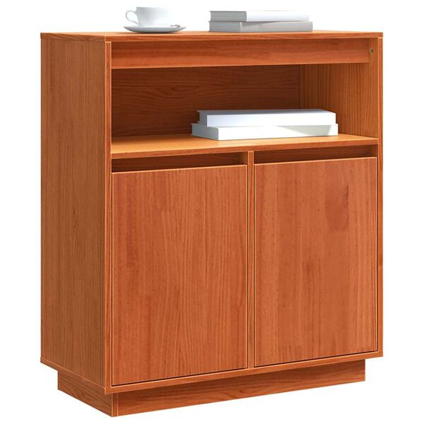 vidaXL Sideboard Voks brun 70 x 34 x 80 cm Massiv fyrretr&aelig;