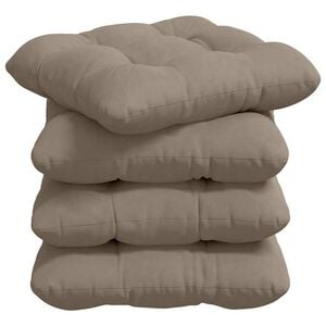 vidaXL S&aelig;depuder 4 stk. Mikrofiberstof Gr&aring;brun 40 x 40 cm