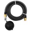 vidaXL sugeslange med messingkoblinger 1,1" 10 m PVC sort