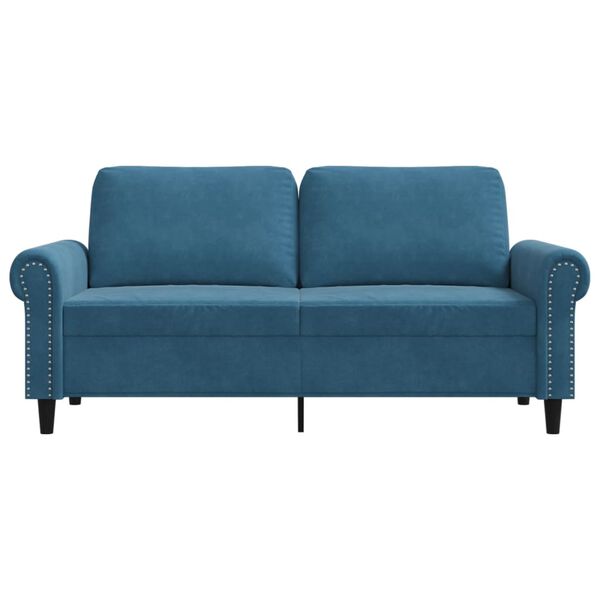 vidaXL 2-personers sofa 140 cm fl&oslash;jl bl&aring;