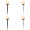 vidaXL Udend&oslash;rs sollys med jordspyd 4 pcs Varm hvid 38,5 cm ABS