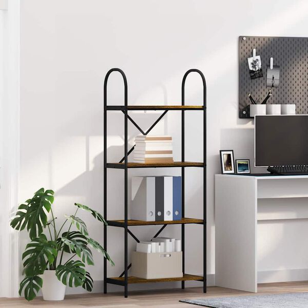 vidaXL Bogreol R&oslash;get eg 60 x 30 x 146 cm Konstrueret tr&aelig;