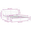 vidaXL sengeramme med LED uden madras Hvar 180x200 cm cappuccinofarvet