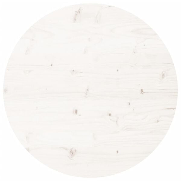 vidaXL bordplade &Oslash;90x3 cm rund massivt fyrretr&aelig; hvid