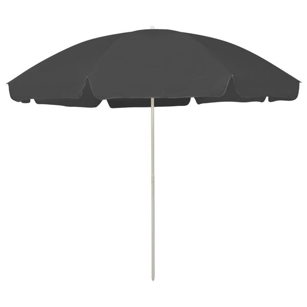 vidaXL strandparasol 300 cm antracitgrå