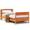 vidaXL sengeramme uden madras 100x200 cm massivt fyrretr&aelig; gyldenbrun