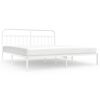 vidaXL sengeramme med sengegavl 200x200 cm metal hvid