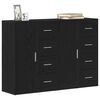 vidaXL Sideboard 2 pcs Sort eg 60 x 31 x 84 cm Konstrueret træ