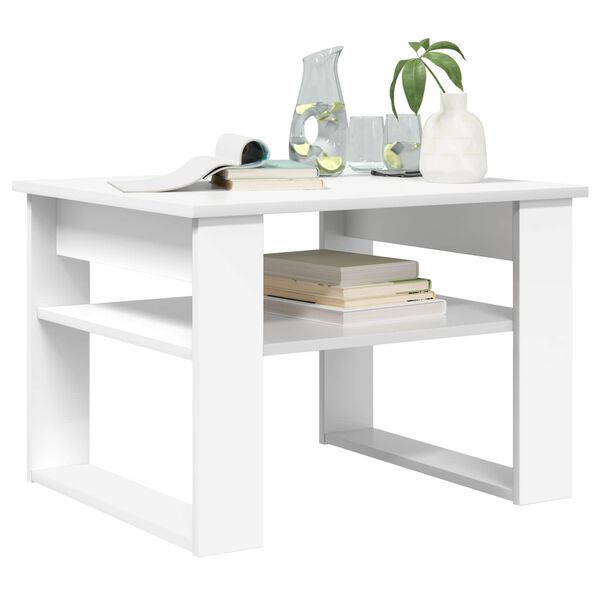 vidaXL Sofabord med opbevaring Hvid 64 x 54 x 44 cm Konstrueret tr&aelig;