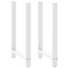 vidaXL barbordsben hvide 2 stk. 60x(100-101) cm st&aring;l