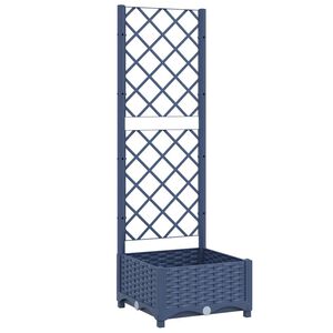 vidaXL havekrukke med espalier bl&aring;gr&aring; 40x40x121,5 cm PP