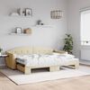 vidaXL daybed med udtræk 80x200 cm stof cremefarvet