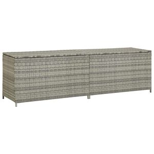 vidaXL opbevaringskasse til haven 200x50x60 polyrattan gr&aring;