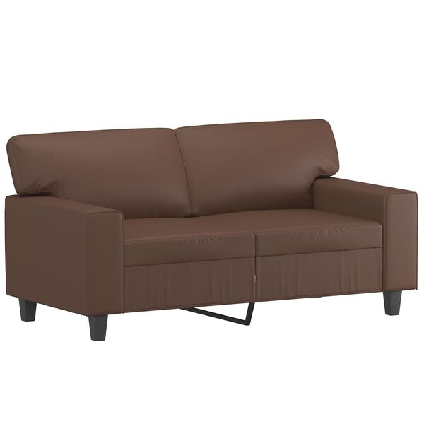 vidaXL 2-personers sofa 120 cm kunstl&aelig;der brun