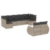 vidaXL sofas&aelig;t til haven 9 dele med hynder polyrattan lysegr&aring;